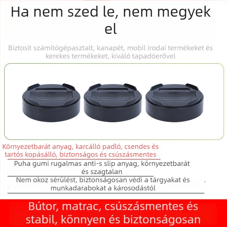 Állítható magasságú bútorlábu párna, csúszásmentes, fényes PP anyagból, injekciós öntésű, modern stílus