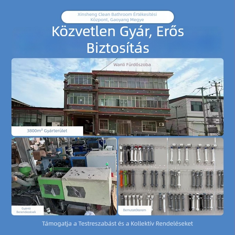 Universális WC vízbetápláló készlet — squat és normál WC-hez, PVC anyag, modern minimál stílus, beépítés elérhető