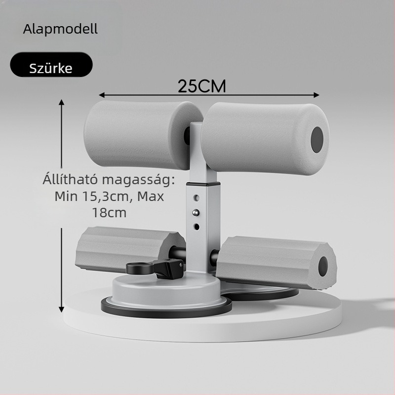 Sit-up segédeszköz telefontartóval, beltéri hasizom-edző vákuumos pohárral és hatszöves sínnel, irodai és otthoni használatra, tömege 980 g
