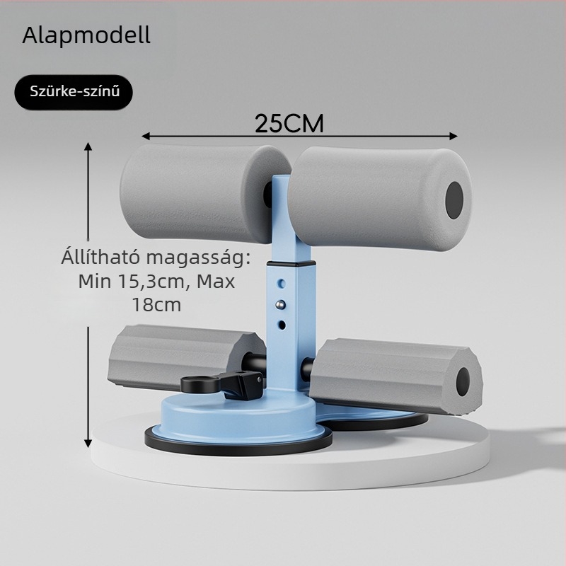 Sit-up segédeszköz telefontartóval, beltéri hasizom-edző vákuumos pohárral és hatszöves sínnel, irodai és otthoni használatra, tömege 980 g