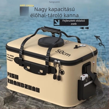 Összecsukható EVA halas vödör élő halakhoz, horgászfelszerelés, megerősített kialakítás