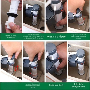 WC-tartály feltöltő szelep (Anyag: Műanyag; Használat módja: Menetes csatlakozás; Gyártási eljárás: Injektiós öntés; Stílus: Modern egyszerűség; Tanúsítvány: Nincs)