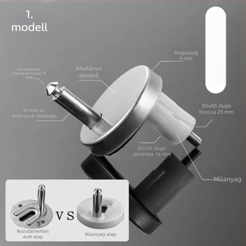 Wc-ülés rögzítő készlet, fém+PP, könnyű luxus stílus, Summer Solstice márka, univerzális kompatibilitás