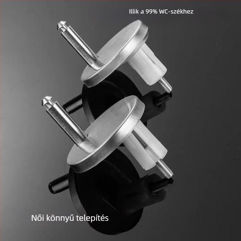 Wc-ülés rögzítő készlet, fém+PP, könnyű luxus stílus, Summer Solstice márka, univerzális kompatibilitás