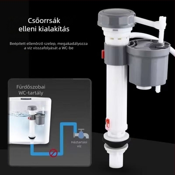 WC vízbevezető szelep — univerzális, kihúzható, magas nyomású, PP alapanyagból, injekciós öntés, forgatható használat