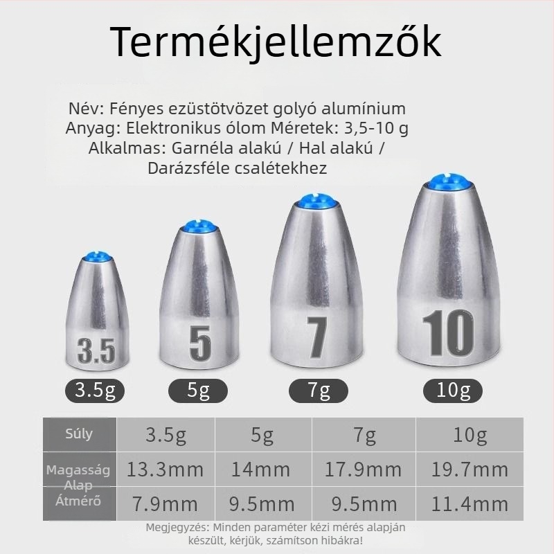 Golyós súly Carolina Rig-hez, üreges kialakítás műanyag maggal, hosszú dobás, akadás elleni védelem, szénacél
