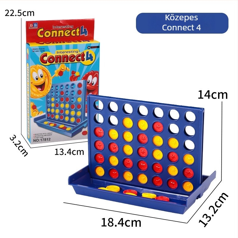3D családi társasjáték: négy sorban, öt sorban és bingo; műanyagból; korosztályok 7–14, 15–35, 36–60, 61+