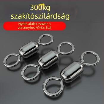 Horgászatra szolgáló 8-as formájú gyűrű csatlakozó – rozsdamentes acél, márka A Little Red, származás Kína