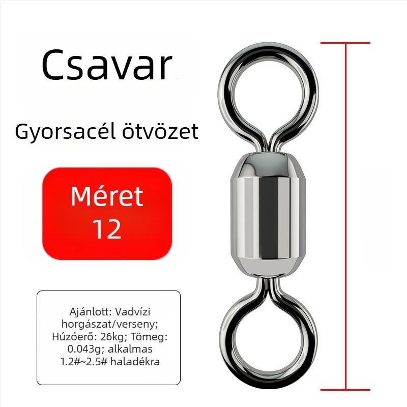 Horgászatra szolgáló 8-as formájú gyűrű csatlakozó – rozsdamentes acél, márka A Little Red, származás Kína