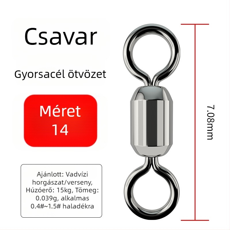 Horgászatra szolgáló 8-as formájú gyűrű csatlakozó – rozsdamentes acél, márka A Little Red, származás Kína