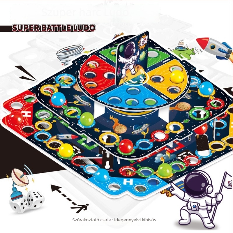 3D repülő sakk gyerekeknek - többfunkciós oktató családi társasjáték papíralapú játékelemekkel