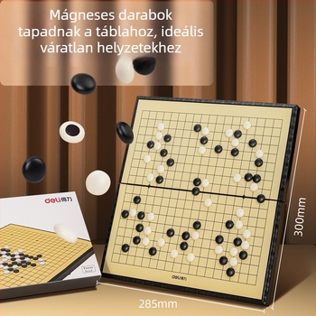 Mágneses Go és Gomoku társasjáték készlet – mágneses bábuk, Go/Gomoku tábla, oktató szórakozás, 4-61+ éveseknek