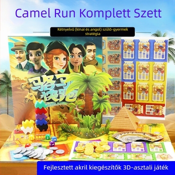 Kaméla verseny társasjáték - Hengxi, papír kártyák, családi fejtörő, 14 éves kortól