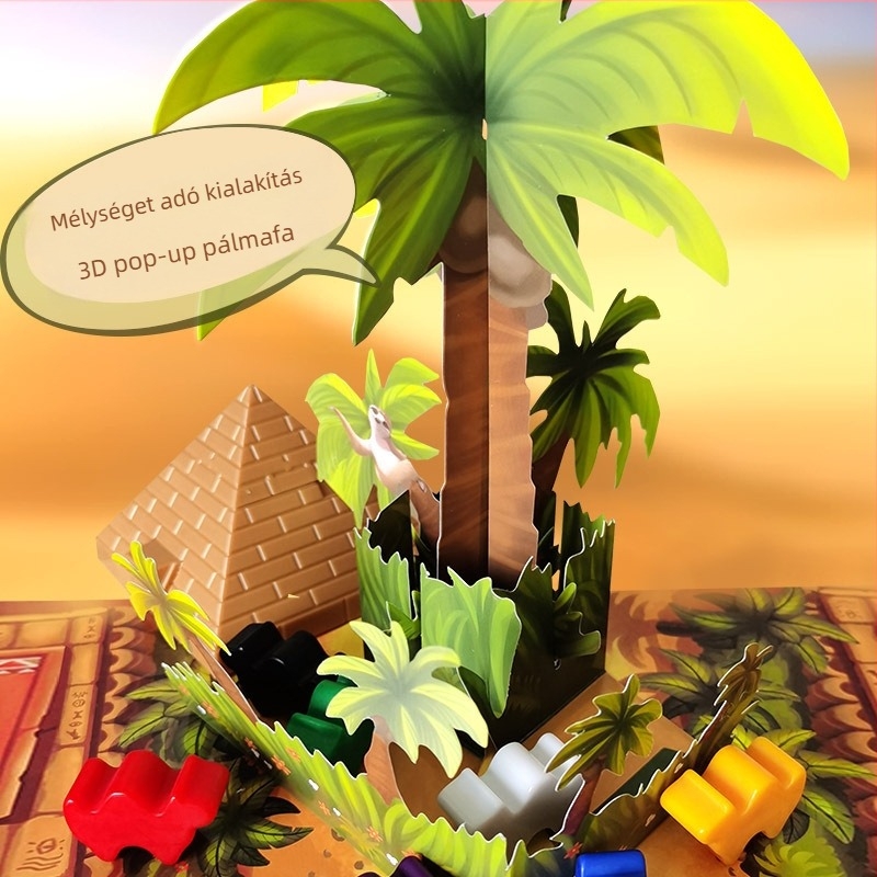 Kaméla verseny társasjáték - Hengxi, papír kártyák, családi fejtörő, 14 éves kortól