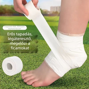 Sportos ragasztószalag a lábfixáláshoz, ízületi védelemhez, csukló- és ujjtámaszathoz, fehér vékony ragasztószalag, elasztikus kötés.
