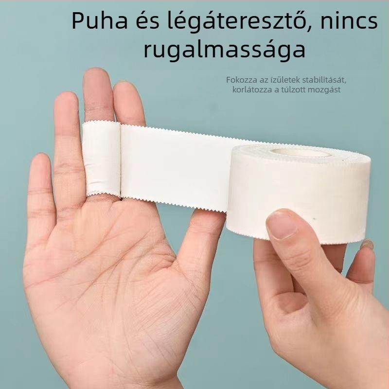 Sportos ragasztószalag a lábfixáláshoz, ízületi védelemhez, csukló- és ujjtámaszathoz, fehér vékony ragasztószalag, elasztikus kötés.