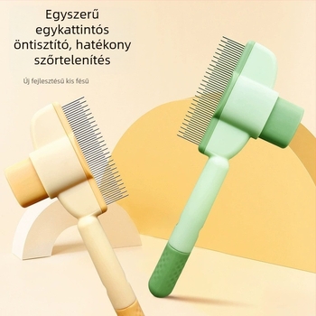 Macska- és kutya tűs fésű a szőr eltávolítására — műanyagból, magáncímkés márka
