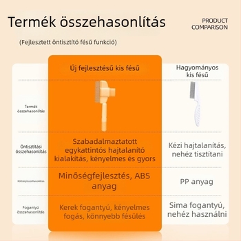 Macska- és kutya tűs fésű a szőr eltávolítására — műanyagból, magáncímkés márka