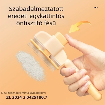 Macska- és kutya tűs fésű a szőr eltávolítására — műanyagból, magáncímkés márka