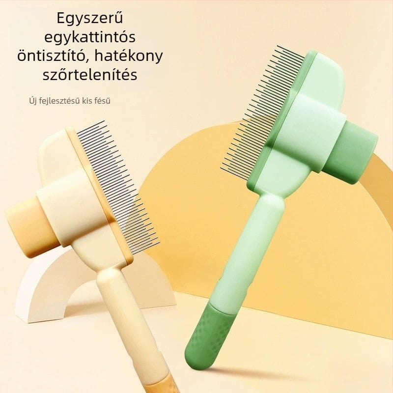 Macska- és kutya tűs fésű a szőr eltávolítására — műanyagból, magáncímkés márka