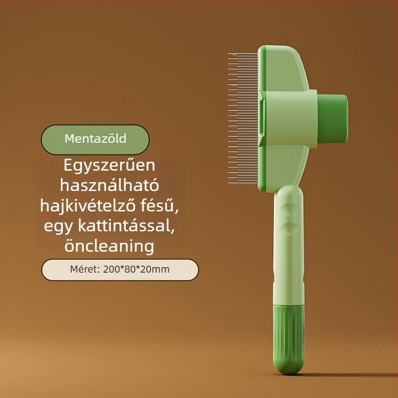 Macska- és kutya tűs fésű a szőr eltávolítására — műanyagból, magáncímkés márka