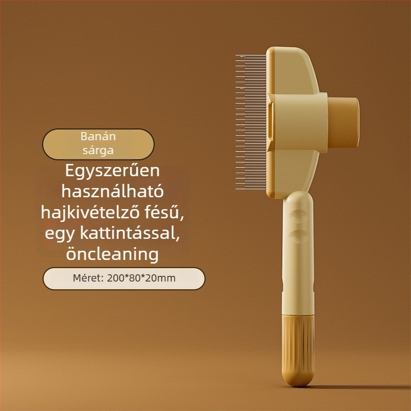 Macska- és kutya tűs fésű a szőr eltávolítására — műanyagból, magáncímkés márka