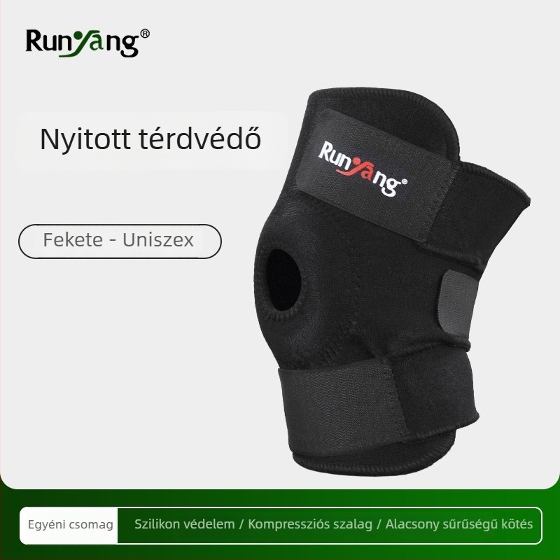 Runyang hárompántos térdvédő, lélegző merceris szövet és SBR nylon anyagból, kosárlabda, futás, badminton és hegymászás számára