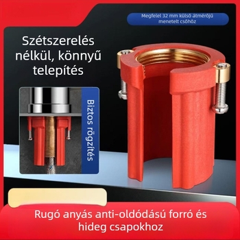 Konyhai mosogató csaptele rögzítőanya — lazítás elleni, ABS anyag, spirálos szerelés