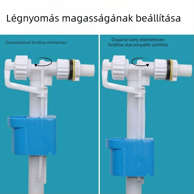 Oldalsó vízbevezető szelep vécéhez — műanyag, injektálással készített, modern dizájn