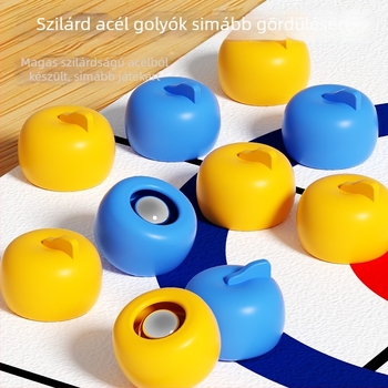 Asztali curling két játékos számára — interaktív játék Szülő-gyermek, fejlesztés szem-kéz koordináció, kor 7–14