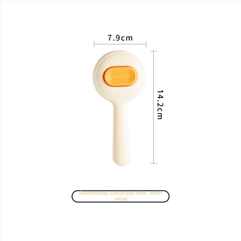 Macska- és kutyaápoló kefe a gubancok oldására és a szőr eltávolítására, kerek formájú kisállat-szőrkefe (Anyag: Műanyag; Termékkód: TQ-CW-093; Alkalmazható: Univerzális)