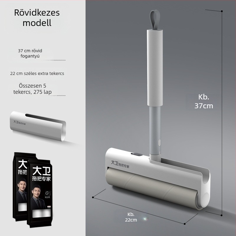 David hajszál-eltávolító roller megnagyított görgővel — ragadós haj-eltávolító, műanyag, modern minimalista stílus (2020)