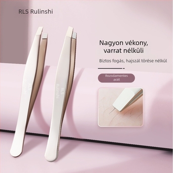 Rozsdamentes acél szemöldökclip, csipesz műszempillákhoz és szőrszálak húzására szolgáló eszköz