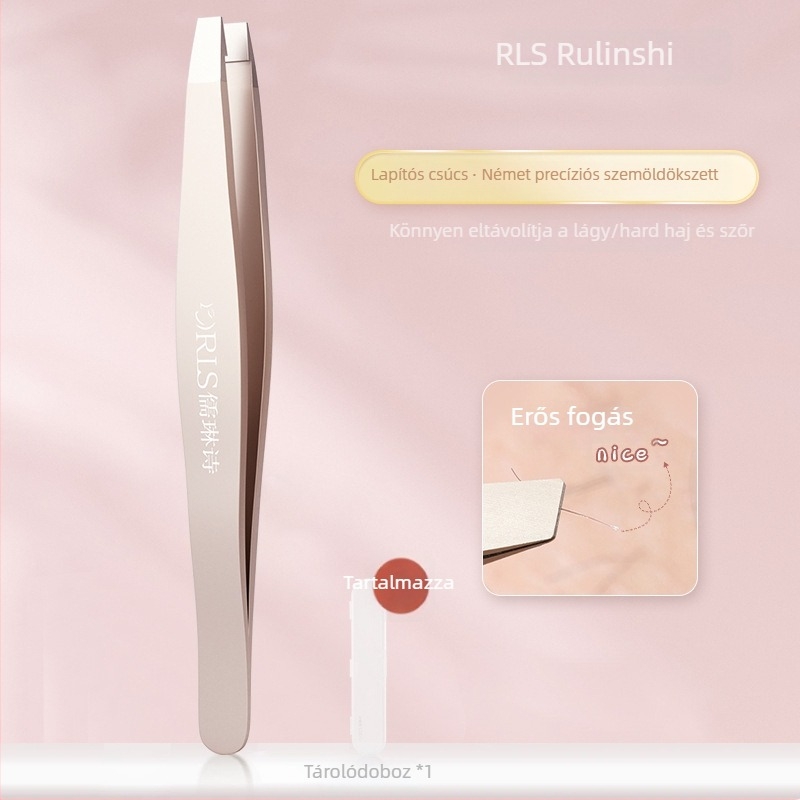 Rozsdamentes acél szemöldökclip, csipesz műszempillákhoz és szőrszálak húzására szolgáló eszköz