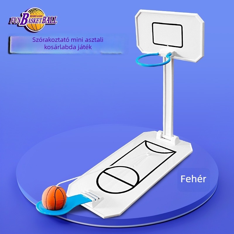 Asztali mini kosárlabda játék gyerekeknek — oktató, interaktív, stresszoldó; ABS anyag • One Happy World • beltéri használat • fejleszti a kéz-szem koordinációt