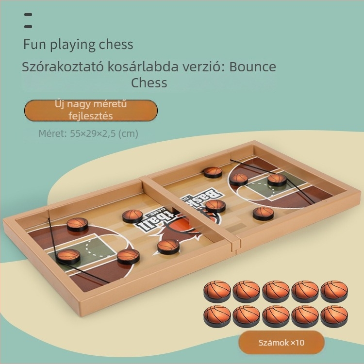 Kétfős asztali katapultás társasjáték – oktató jellegű, műanyagból, 4–35 éveseknek