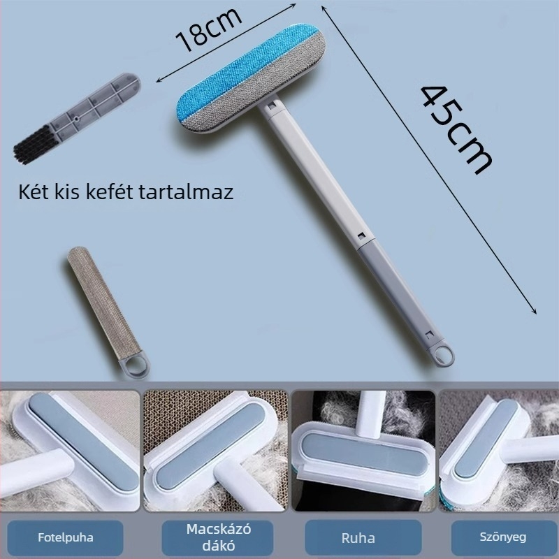 Állati szőrhullás elleni multifunkcionális kefe – kanapéhoz, szőnyeghez és ablakokhoz; eltávolítja macska- és kutyaszőrt; Márka: Nerve cat; Anyag: Műanyag.