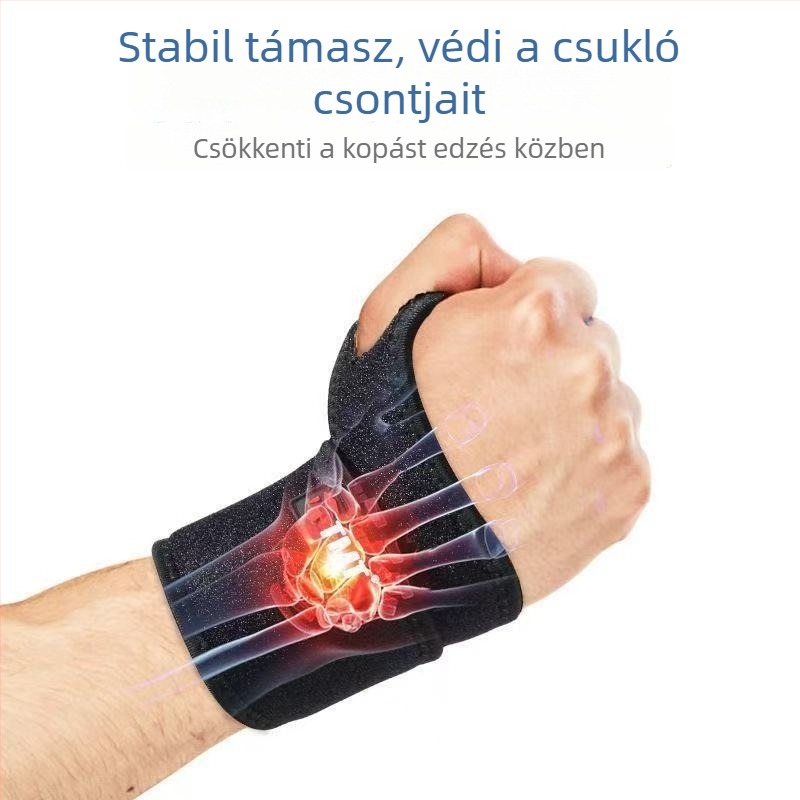 Kosárlabda csuklóvédő ínhüvely-védővel, izzadságot felszívó, lélegző anyag, csuklótámogatás felnőtteknek