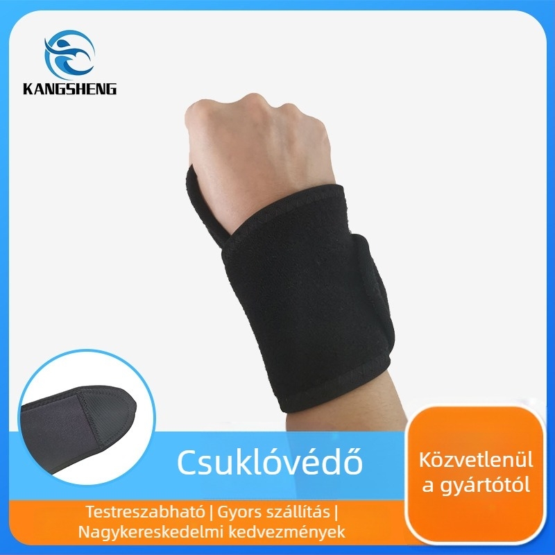 Kosárlabda csuklóvédő ínhüvely-védővel, izzadságot felszívó, lélegző anyag, csuklótámogatás felnőtteknek