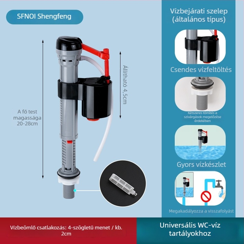 WC beömlőcsap úszó szeleppel | anyag: POM | márka: Shengfeng Zhongsu | közvetlen beépítés | stílus: modern minimalizmus