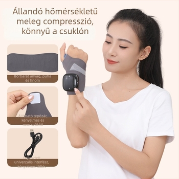 Elektronikus melegítő csuklópánt grafén melegítéssel és intelligens hőmérséklet-szabályozással (poliészter rost; kézre)