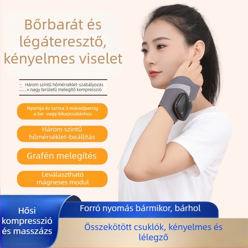 Elektronikus melegítő csuklópánt grafén melegítéssel és intelligens hőmérséklet-szabályozással (poliészter rost; kézre)