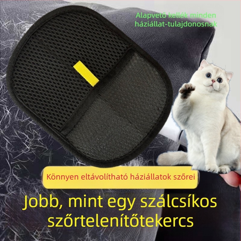 Elektrostatikus szőrmentesítő kesztyű macskáknak és kutyáknak, textil anyag, nem importált, nem ajándék, fő értékesítési terület: Egyéb
