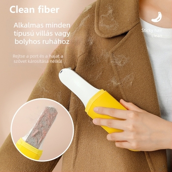 Banán alakú szőr eltávolító — mini, kétoldalas, téphető, háztartási szőrmentő, műanyag, modern stílus