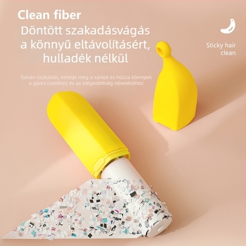 Banán alakú szőr eltávolító — mini, kétoldalas, téphető, háztartási szőrmentő, műanyag, modern stílus