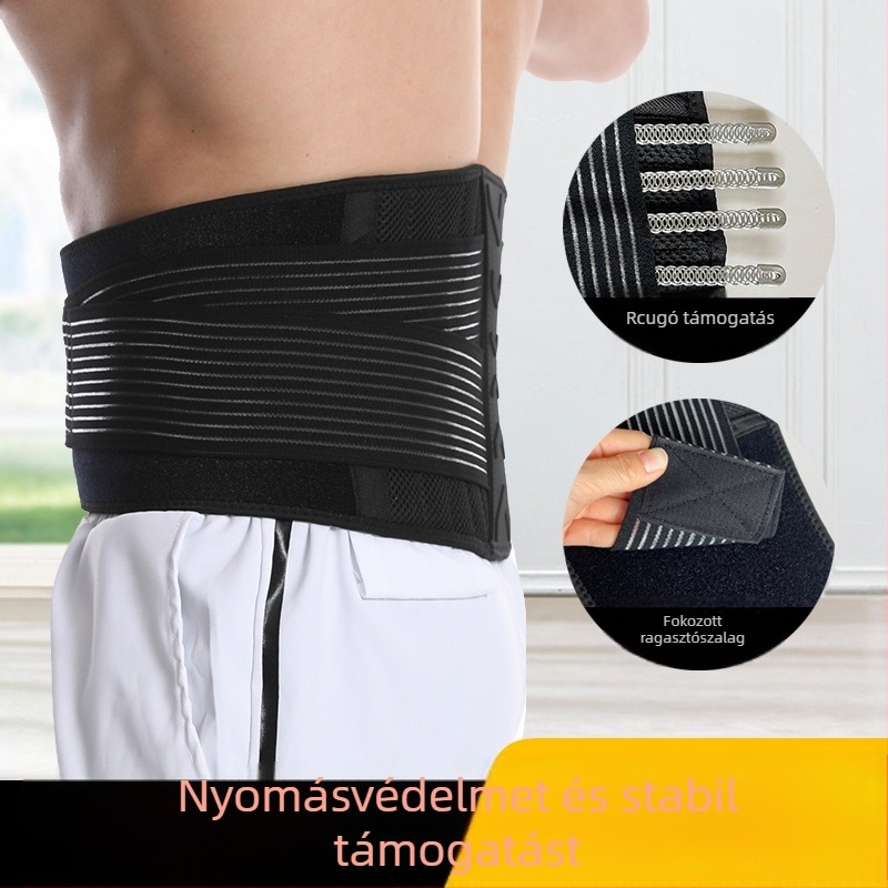 Dragon derékvédő öv súlyemeléshez, rugós támogatóval, kétirányú nyomás, SBR anyag, felnőttek