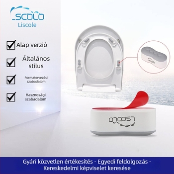 WC-fedél párnás tömítés — ABS+TPU, LSCOLO márka, pasztával történő rögzítés, modern egyszerű stílus