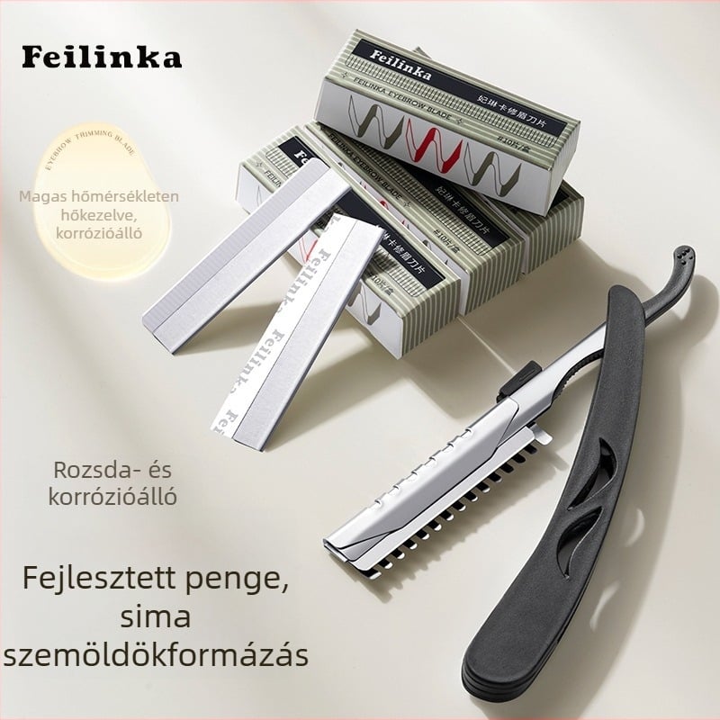 Feilinka szemöldöknyíró készlet – rozsdamentes acélból készült eszköz, általános használatra
