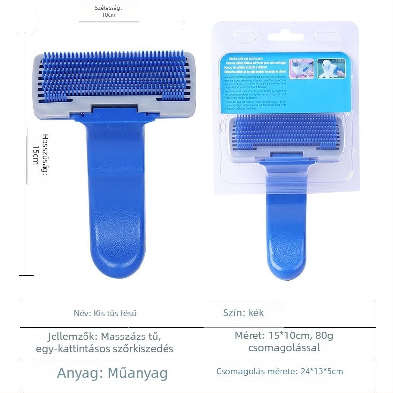 Ai Youjia Önkiszolgáló szőr eltávolító fésű kutyáknak, csomóoldó masszázsfésű, műanyag