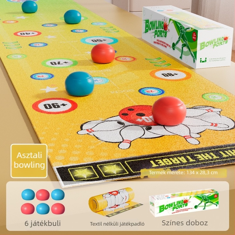 Asztali curling játék gyerekeknek — Kétfős, interaktív, oktatási célú, műanyagból készült